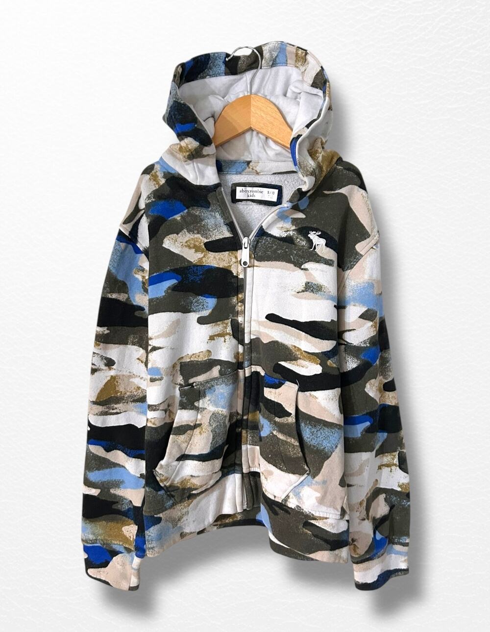Abercrombie Kids Essential Full-Zip Icon Hoodie, Size 9/10
